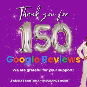 Thank you to our amazing customers who have helped us reach 150 Google reviews!