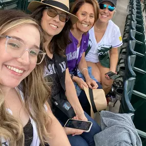 Sue ball State Farm Insurance agent and team our supporting the Rockies baseball team!