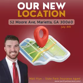 We are moving! Our new office will be located at 52 Moore Ave, Marietta, GA 030060. We will be ready to help you with all your insurance needs at the new office come July 8th. Stop by to see the new place!