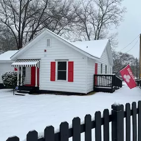 The snow in Georgia at Matt Frye's State Farm