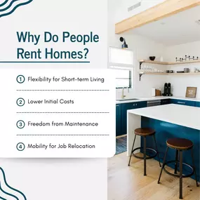 Why do people rent homes when they can buy? Here are some reasons why renting might be the right option for you:
✔️ Flexibility: Ideal for those needing short-term living arrangements or who value the freedom to move easily.
✔️ Lower Initial Costs: Renting often requires less upfront money than buying a home.
✔️ Freedom from Maintenance: Landlords typically handle maintenance and repairs, giving you back your time and money.
✔️ Mobility: Renting makes relocating easier for job opportunities or l