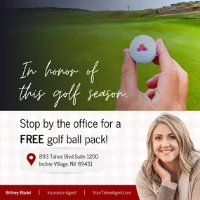 Swing by our office, grab a free golf ball pack, and let's tee up your insurance coverage! Wishing you a fantastic golf season, both on and off the course!