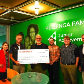 This was a pleasure to be at the check presentation for State Farm and Junior Achievement. Great organization! I’ve loved being a volunteer with the students. This last time I was with 2nd graders and so neat to help them learn about our community and how we all participate together with different jobs, earn money, pay taxes, etc.