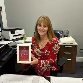 Today we celebrate Gail! Gail is our office manager and has been a key part of our team for 8 years!! We do not know where we would be without her hard work and dedication to our customers.