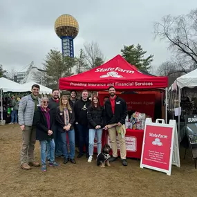 Our booth at Mardi-Growl! Thanks, everyone for stopping by.