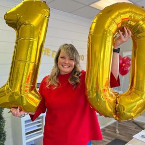 10 years ago I opened the doors to my State Farm agency. I am so unbelievably grateful for this opportunity, and will always hold a special place in my heart for everyone who has supported us along the way. Every family we have helped, every person who has ever worked along my side to help us grow, and all the fun memories in between make up the colorful threads in the fabric of my agency in these past 10 years. From the bottom of my heart, I appreciate you placing your confidence in us. ♥️