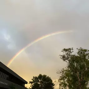 Hopefully, the rainbow brings good fortune to our office!