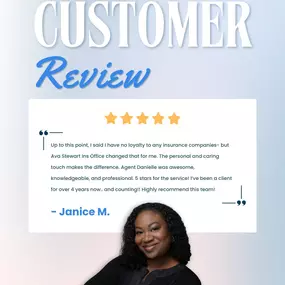 That’s the kind of service we strive for every day—genuine care, personal attention, and long-term relationships.
Thank you, Janice, for 4+ years of believing in us and for shouting out Danielle and our team!