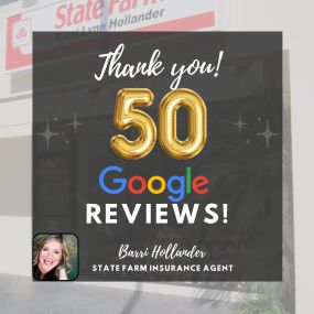 Thank you for 50 Google Reviews! We are so thankful for our wonderful customers!