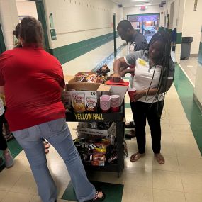 Recently, we brought a caffeine cart to Pleasant Hill Elementary to help faculty get through the day. We love doing these types of events.