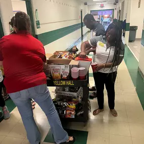 Recently, we brought a caffeine cart to Pleasant Hill Elementary to help faculty get through the day. We love doing these types of events.