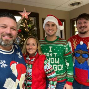 It was Ugly Christmas Sweater Day yesterday at the office!