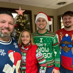 It was Ugly Christmas Sweater Day yesterday at the office!