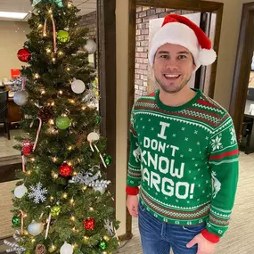 It was Ugly Christmas Sweater Day yesterday at the office!