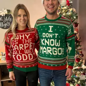 It was Ugly Christmas Sweater Day yesterday at the office!