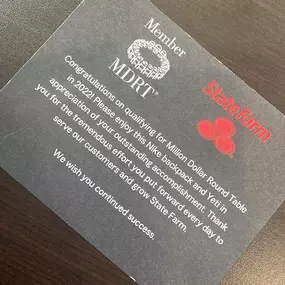 I'm honored and beyond blessed to announce that the Brandon Jacobs State Farm agency has received the prestigious Million Dollar Round Table award for 2022! This award is given to the top 1% of life insurance and financial professionals in the WORLD! That's right: the world. We've also recently celebrated receiving the President's Club award as we finished 2022 ranked as the #7 State Farm Agency in Life Insurance production. In addition to those accomplishments, we also qualified for Chairman's 