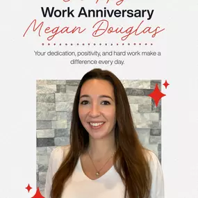 Help us celebrate Megan on her work anniversary!
From her positive attitude to her commitment to helping others, Megan brings something unique to our team every single day.
We’re so grateful to have her here at the office—cheers to another year of doing great things together!