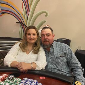 Had a great date night and supported our local kids with scholarships at the Casino Night fundraiser! Jon won around $5K in play money. We had a lot of fun!