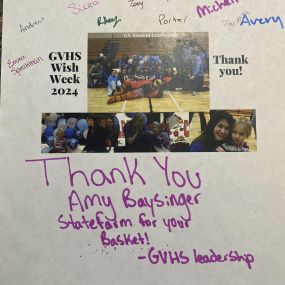 Grand Valley High School leadership gave me this for donating to Make-a-Wish Week!