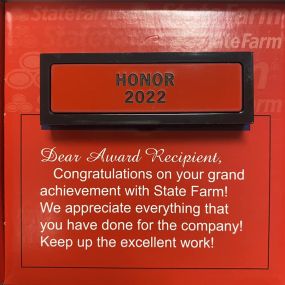 I received this in mail recently! Thank you for trusting me to care for your insurance! I’m honored to receive this again this year!