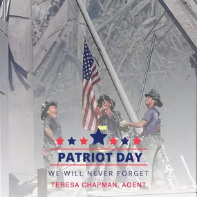 Today is a day we remember those who lost their lives to the senseless violence of terrorism, honor the heroes who worked to recover the lost and the living, and vow to never forget! 
#chapmanstatefarm #proudtobeanamerican #september11