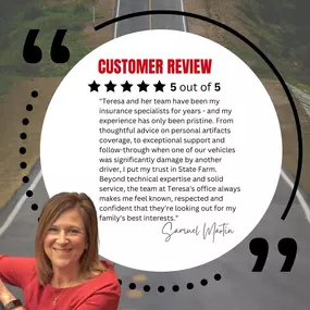 We are so thankful for our customers and take pride in providing world class service.  Thank you, Samuel for allowing us to take care of you!
#chapmanstatefarm