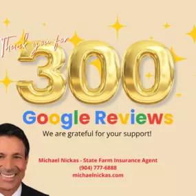 Thank you to everyone who helped us reach 300 Google reviews!