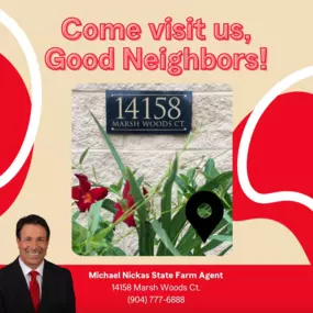 Swing by our Jacksonville office! With over 20 years of experience, my team is here to serve you with a smile. Whether you're new in town or a long-time resident, come say hi and experience our friendly service firsthand!