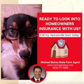 Thinking about homeowners insurance? ????????️ You’re not the only one! My four-legged assistant is ready to help you protect your home. Give us a call!