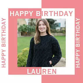 Happy birthday our amazing receptionist Lauren! She’s off today celebrating, but wish her a happy birthday the next time you see her ????