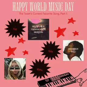 We wish you and your family a happy World Music Day! Don't forget to comment your favorite current song! #WorldMusicDay #MusicCelebration #ShareYourSong #MusicCommunity