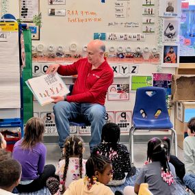 Dave Lerer - State Farm Agent participated in Read Across America by reading to 2 pre-school classes of 4 and 5-year-olds.   This event was organized in cooperation with Rotary Club of Columbia Patuxent and Howard County Community Action Council.