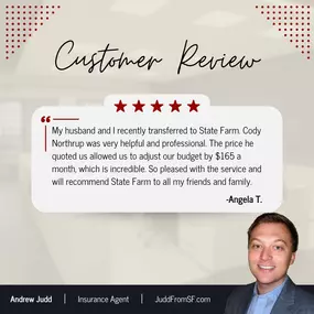 Thanks for the wonderful review, Angela! I’m thrilled that Cody was able to help you and your husband adjust your budget by $165 a month! We truly appreciate your recommendation and are so glad to have you with us. If there’s anything else you need, feel free to reach out!