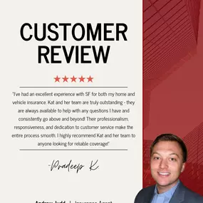 When it comes to helping customers, Kat is second to none. Thank you for allowing us to help you find great coverage! We love hearing that we exceeded your expectations.
Have you worked with us? Leave us a review on Google, we would love to hear from you.