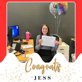 Cue the confetti???? Congrats Jess on passing your Property and Casualty Exam! We are so very proud of you!