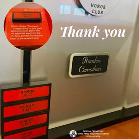 Four times the honor, four times the commitment to our community. Grateful for the trust you've placed in me as your award-winning insurance agent. Here's to many more years of protecting what matters most to you!