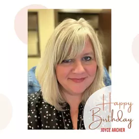 Today, we'd like to extend our warmest birthday wishes to Joyce, our incredible Office Manager. We hope your day is filled with joy, laughter and everything that makes you happy!