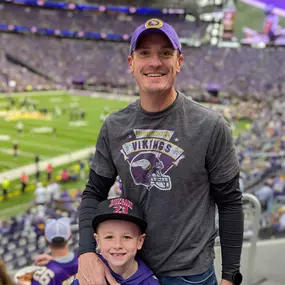 My youngest Jay turned 7....#1 on his bday list was to see the Vikes at US Bank Stadium. What a fun experience. It was a first for Dad as well!