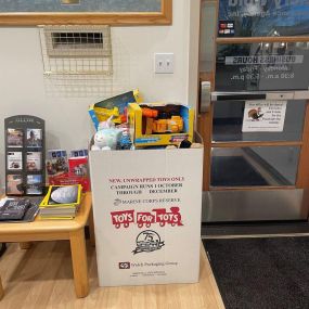 You all are amazing! This is the second time filling the box. Thank you!! We still have until December 12th to donate. Jackson County Oregon Toys for Tots  #rorywoldstatefarm  #ToysForTots #JacksonCountyOregon????????