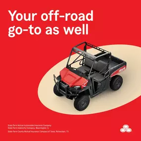 State Farm insures ATVs as well as automobiles, so if you own or are considering buying an ATV, I can help you find the right coverage for your off-road adventures. We may be able to cover some of your equipment as well! Contact me to learn more.