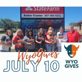 Amber Kramer - State Farm Agency invites you to join them in supporting WyoGives this Wednesday on July 10th. You can support United Way of Southwest Wyoming and other causes you care about.
#WyoGives #ShowUsWY