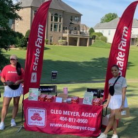The Cleo Meyer State Farm Insurance team out on the course