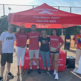 The Cleo Meyer State Farm Insurance team out supporting the community!