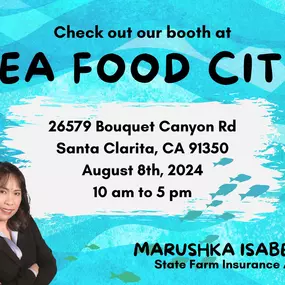 Join us at our booth at SeaFood City this Thursday, August 8th, from 10 am-5 pm!???????? We're excited to meet you, answer your questions, and share some insight. We are here for all your insurance needs! See you there!