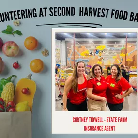 Volunteering at second harvest food bank