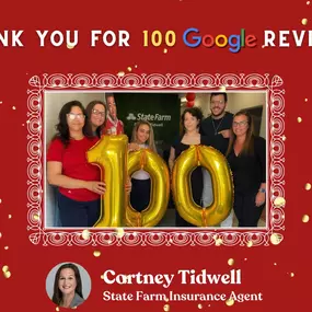 Thank you for 100 Google Reviews!!

Thank you everyone for supporting our local insurance agency. We want to thank you for your positive feedback and support. We strive to provide you with excellent service for many, many years! Thank you again for 100 reviews!

#StateFarm #coveredbycortney #auto #carinsurance