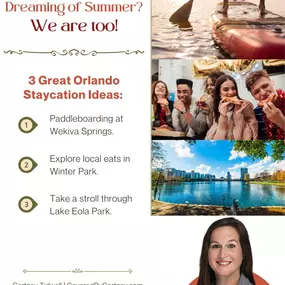 Who needs to leave Orlando for a getaway? Whether you’re paddling through Wekiva Springs or picnicking at Lake Eola, there’s endless fun in our backyard! What’s your favorite Orlando staycation spot?