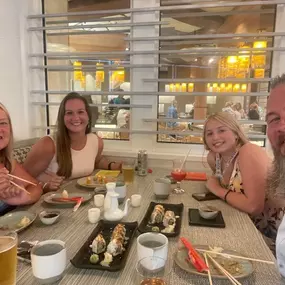 Team building over dinner. Together we are stronger!