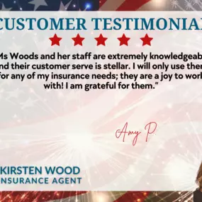 We’re proud to provide reliable and friendly service for all your auto insurance, home insurance, life insurance, and car insurance needs. Thank you for the great review and for choosing us for your insurance quotes!