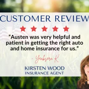 We’re proud to provide reliable and friendly service for all your auto insurance, home insurance, life insurance, and car insurance needs. Thank you for the great review and for choosing us for your insurance quotes!